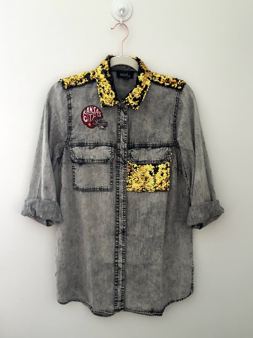 One-of-a-Kind Kansas City Chiefs Sequin Tunic